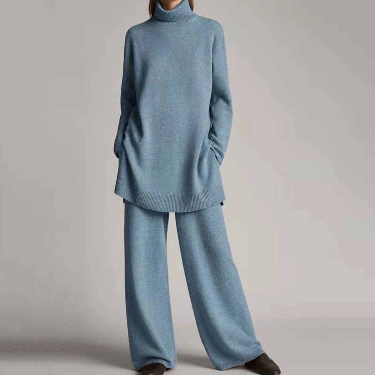 WW | Pullover Mit Kragen Und Weitem Hosenbein