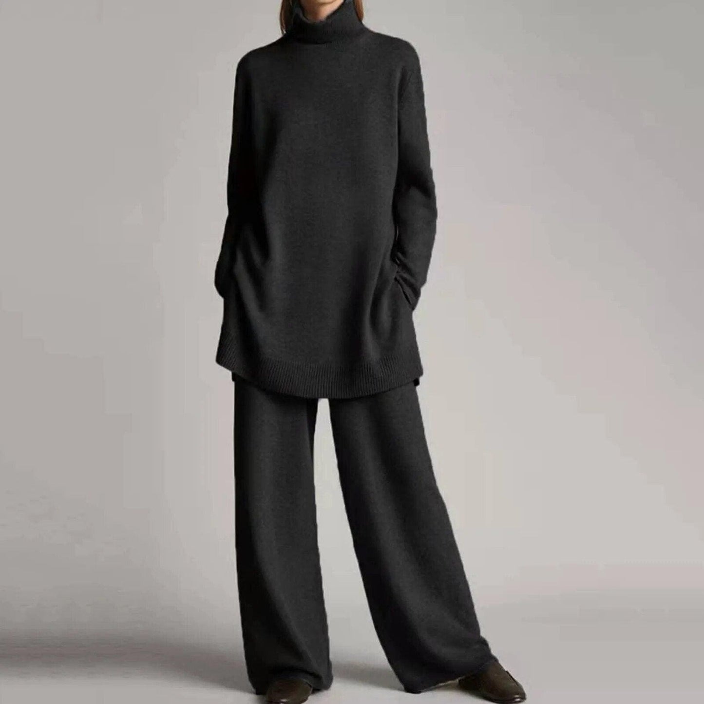 WW | Pullover Mit Kragen Und Weitem Hosenbein