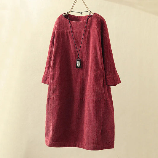 WW | Weinlese Inspirierte Cordkleid