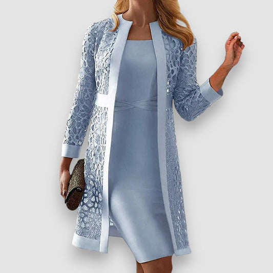 WW | Zeitloses Outfit Satz Mit Strickjacke & Kleid