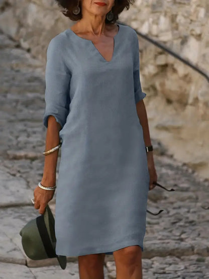 – lässiges kleid mit 3/4-armeln