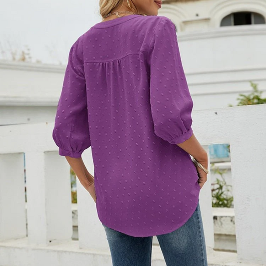 WW | Damen Langarm Oberteile Elegant Top
