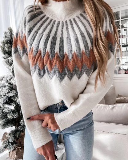 WW | Warmer Rollkragenpullover Mit Langen Ärmeln Und Lockerer Passform