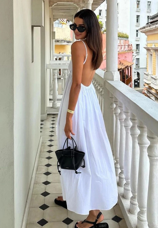 WW | Weiß Sommerkleid Midi