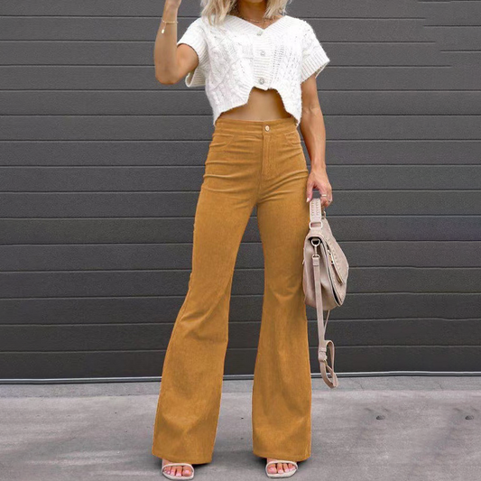 WW | Schicke Hohe Taille Schlanke Fackel Hosen