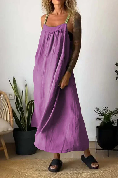 Lässiges lockeres Kleid mit Trägern