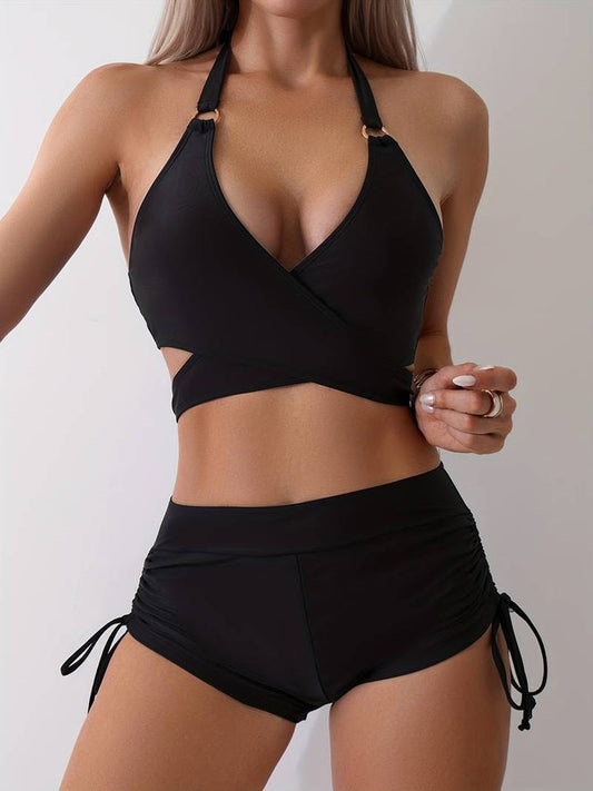 Zweiteiliges Bikini mit Boxershorts