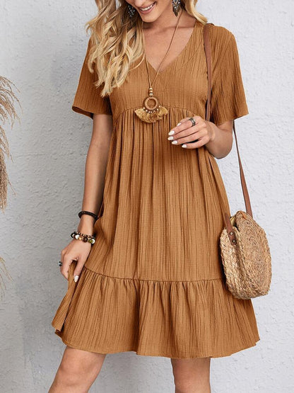 WW | Weites Kleid Mit V-ausschnitt