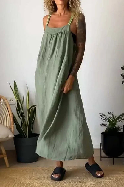 Lässiges lockeres Kleid mit Trägern