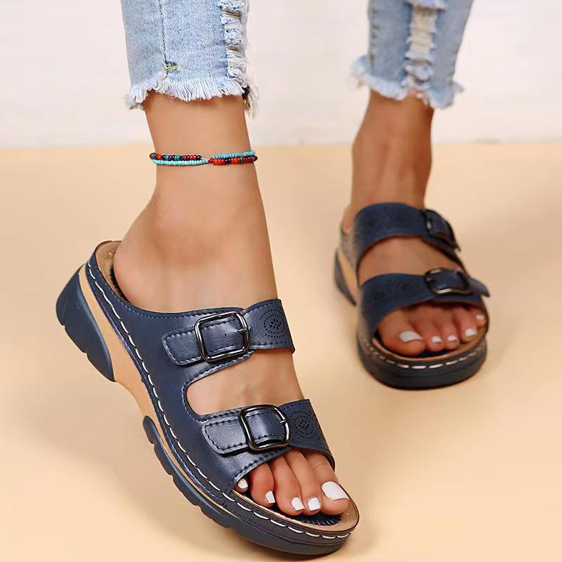 Atmungsaktive orthopädische Sandalen mit verstellbaren Schnallen für Frauen