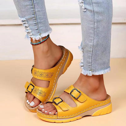 Atmungsaktive orthopädische Sandalen mit verstellbaren Schnallen für Frauen