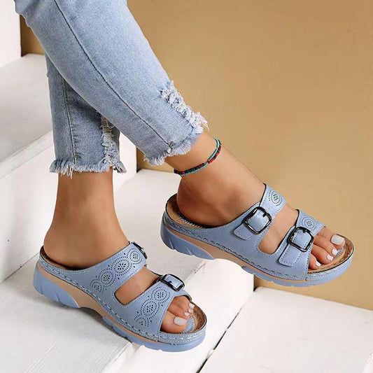 Atmungsaktive orthopädische Sandalen mit verstellbaren Schnallen für Frauen