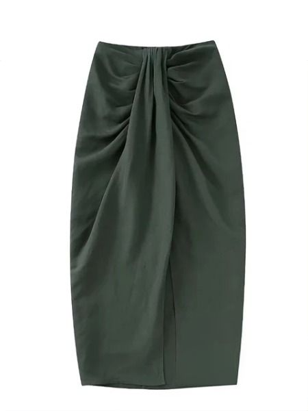Merche-Freizeitset mit geschlitztem Rock, perfekt für einen nostalgischen und zugleich stilvollen Look in der Freizeit.