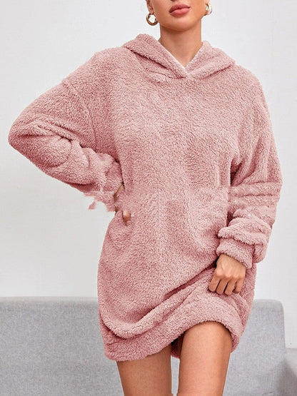 WW | Weiches Kleid Mit Kapuze