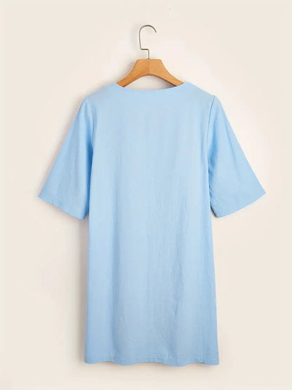 – lässiges kleid mit 3/4-armeln