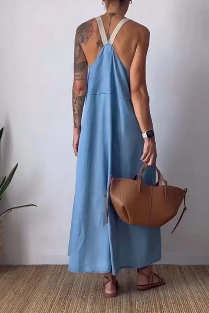 Lässiges lockeres Kleid mit Trägern