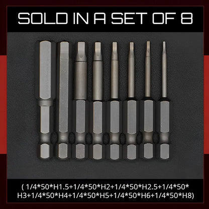HexMag™ Magnetischer Sechskant-Bit-Satz aus Stahl 8-teiliges Set