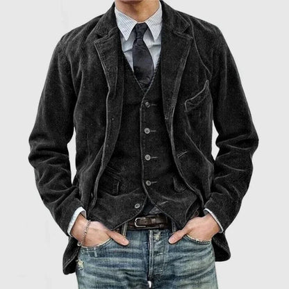 WW | Weinlese Jacke Mit Revers Aus Nicks Rippenvelours Für Männer