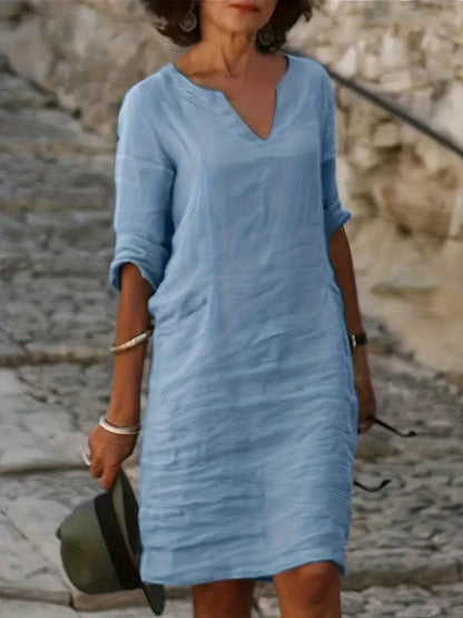– lässiges kleid mit 3/4-armeln