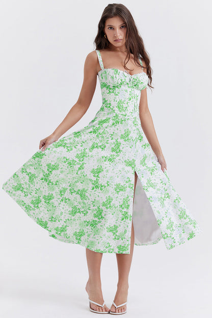 Zeitlos Neue Frauen Floral Print Kleid mit Riemen
