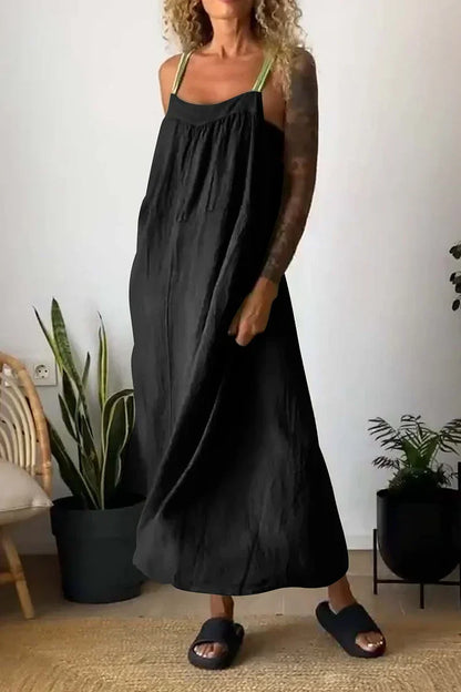 Lässiges lockeres Kleid mit Trägern