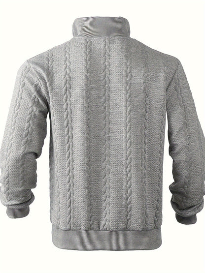 WW | Warmer Langärmeliger Halber Reißverschluss Strickpullover