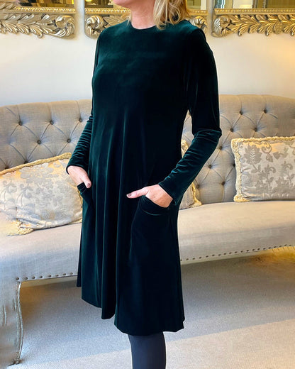 Merche - Midikleid - Weicher Pullover - Unifarben - Winter