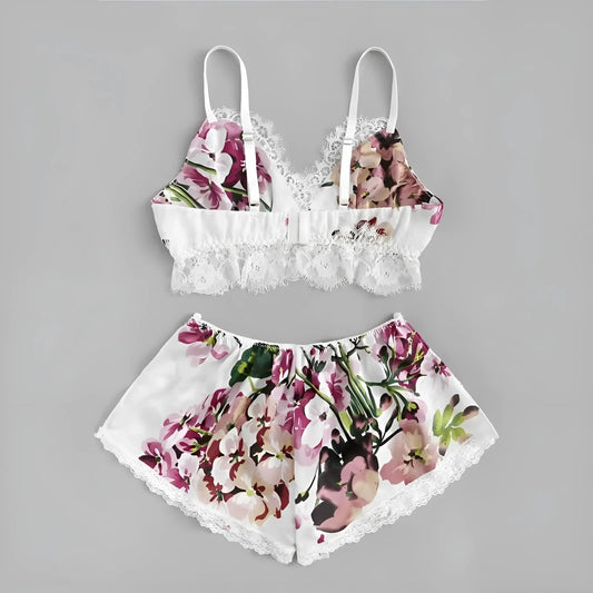 Blumige Damenpyjamas