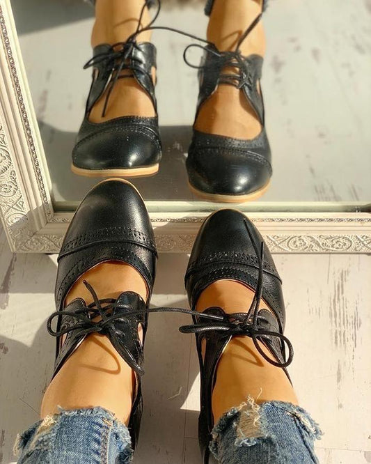 WW | Weinlese Schnürschuhe Mit Rutschfester Sohle Für Mehr Komfort