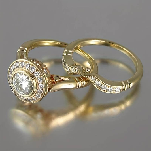 WW | Weinlese Ringe Aus Gold Und Zirkonia