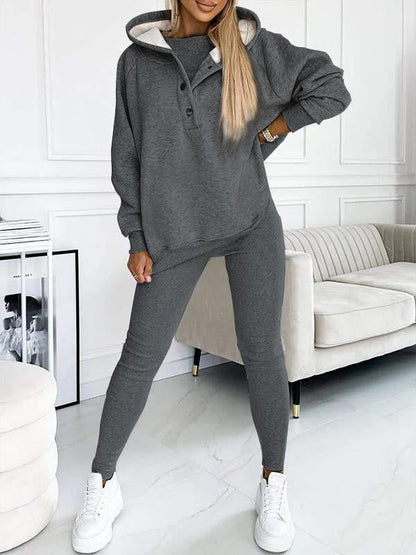Merche Entspannter und gemütlicher Sweatshirt-Anzug mit Kapuze
