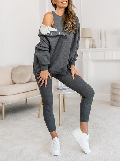 Merche Entspannter und gemütlicher Sweatshirt-Anzug mit Kapuze