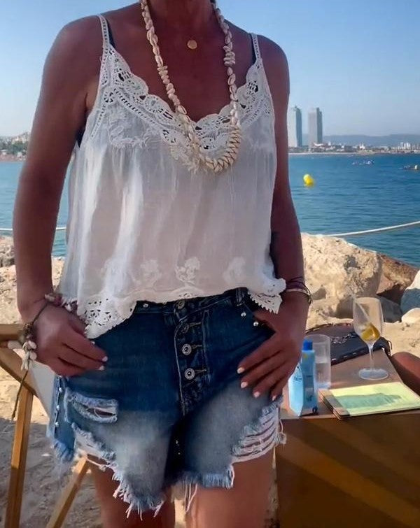 Ärmellose Tops aus Spitze für Frauen perfekt für den Sommer