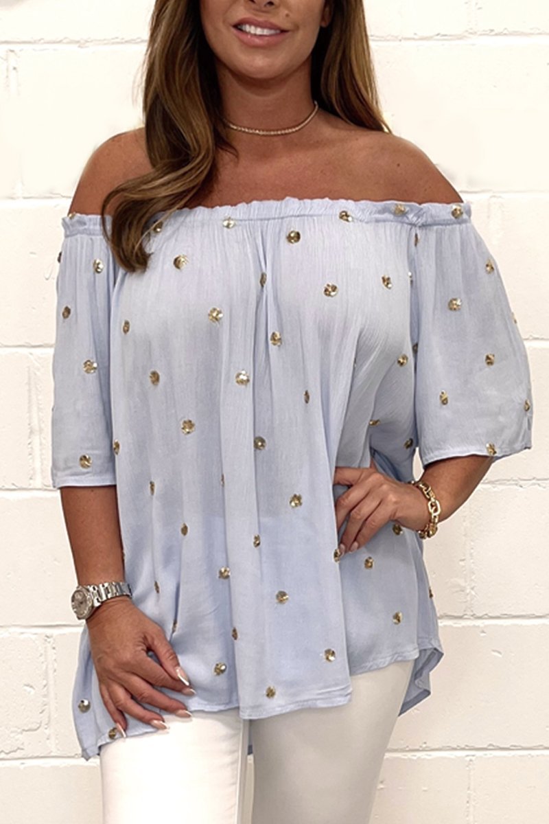 Merche Damen-Top mit Tupfenmuster für den Sommer