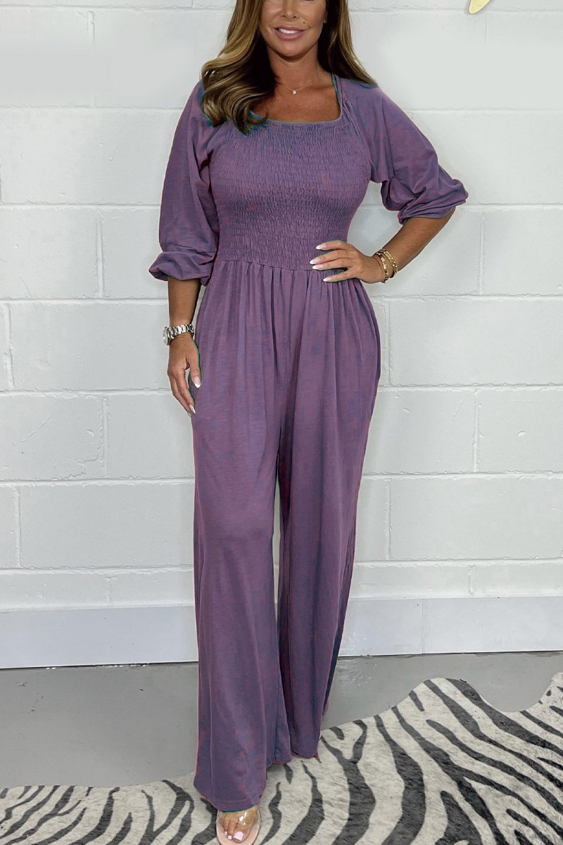 Merche Jumpsuit mit U-Ausschnitt Relaxed