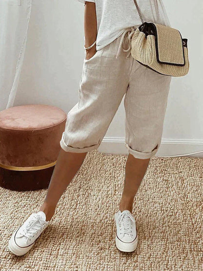 WW | Stylische Baumwoll Leinen Hosen Für Frauen