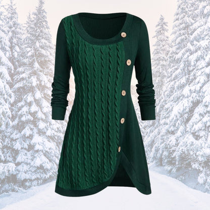 Warmes und elegantes Pulloverkleid