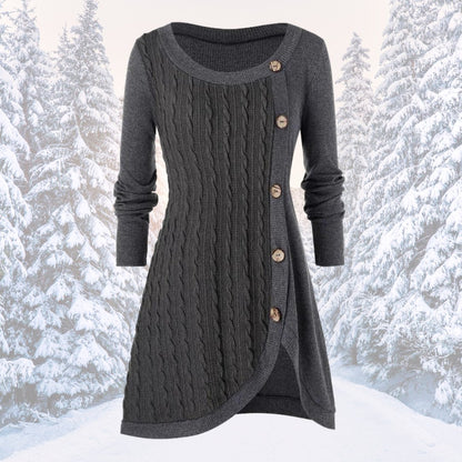 Warmes und elegantes Pulloverkleid