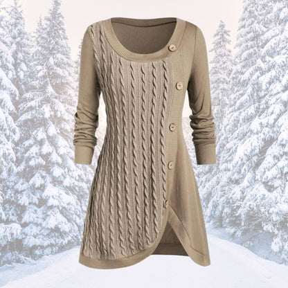 Warmes und elegantes Pulloverkleid