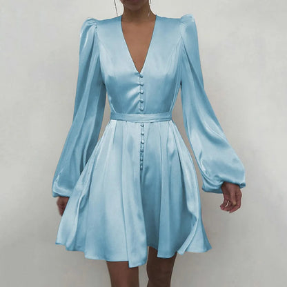 Merche plissiertes Sommerkleid mit V-Ausschnitt