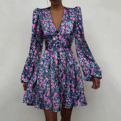 Merche plissiertes Sommerkleid mit V-Ausschnitt