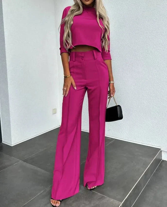 Merche | Elegantes Top Und Hosen Satz Für Frauen