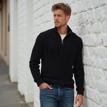 WW | Zopfmuster Pullover Mit Reißverschluss
