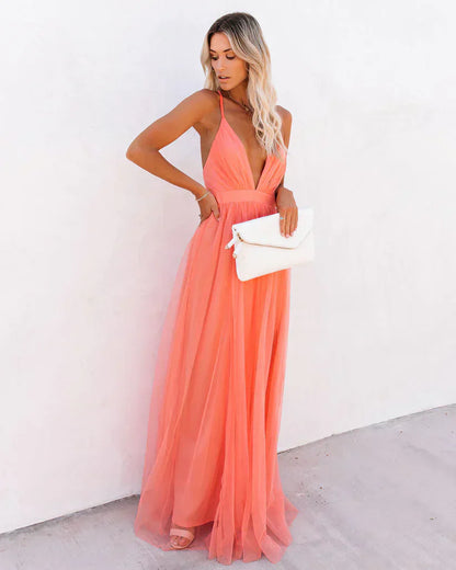 langes kleid 'petal dust' (staub von blütenblättern)