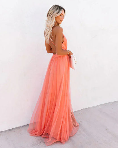 langes kleid 'petal dust' (staub von blütenblättern)