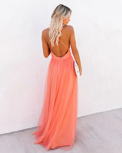 langes kleid 'petal dust' (staub von blütenblättern)