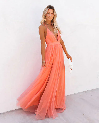 langes kleid 'petal dust' (staub von blütenblättern)