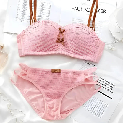 Zweiteiliger Bikini mit Blumenmuster und Cut-Out-BH