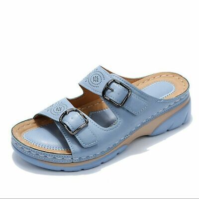 Atmungsaktive Orthopädische Einstellbare Damen Ledersandalen