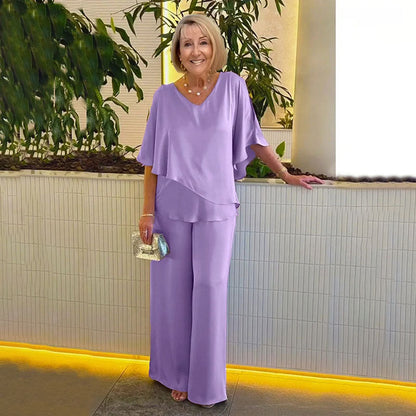 Merche Set mit V-Ausschnitt und durchsichtiger Farbe